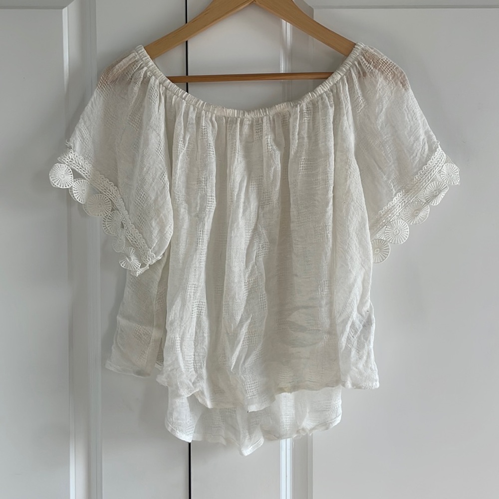 Lush sheer white top